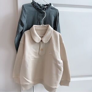 Cream Kids Shirt with Collar